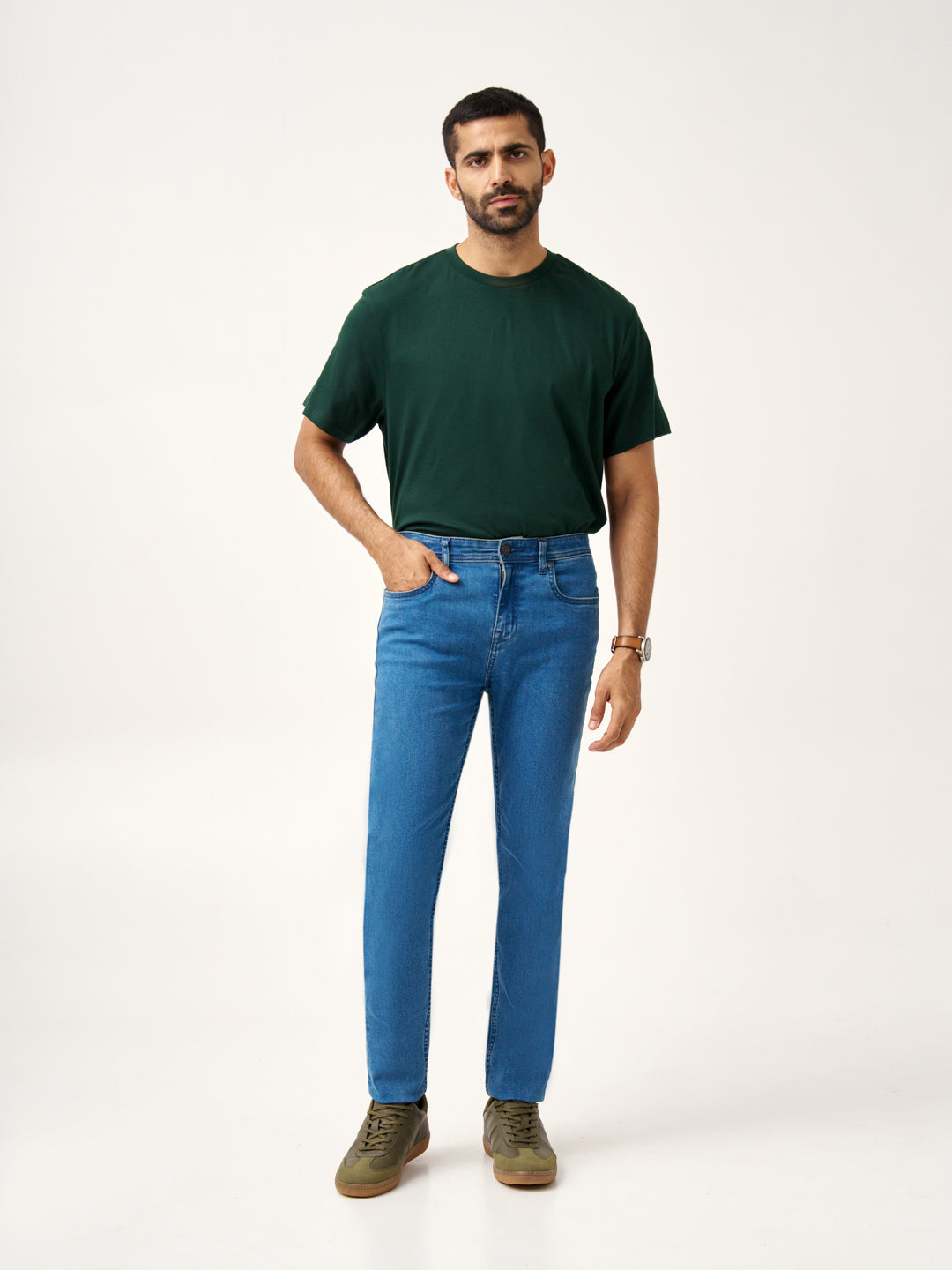 Royal Blue Power-Stretch Slim Fit Jeans