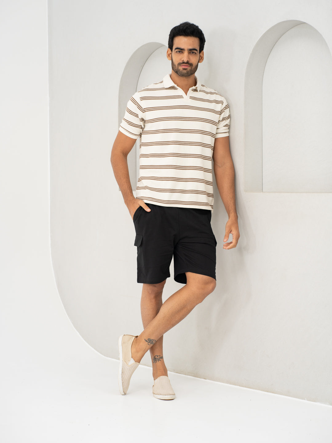 Dash Black Relaxed Fit Cargo Sweatshorts