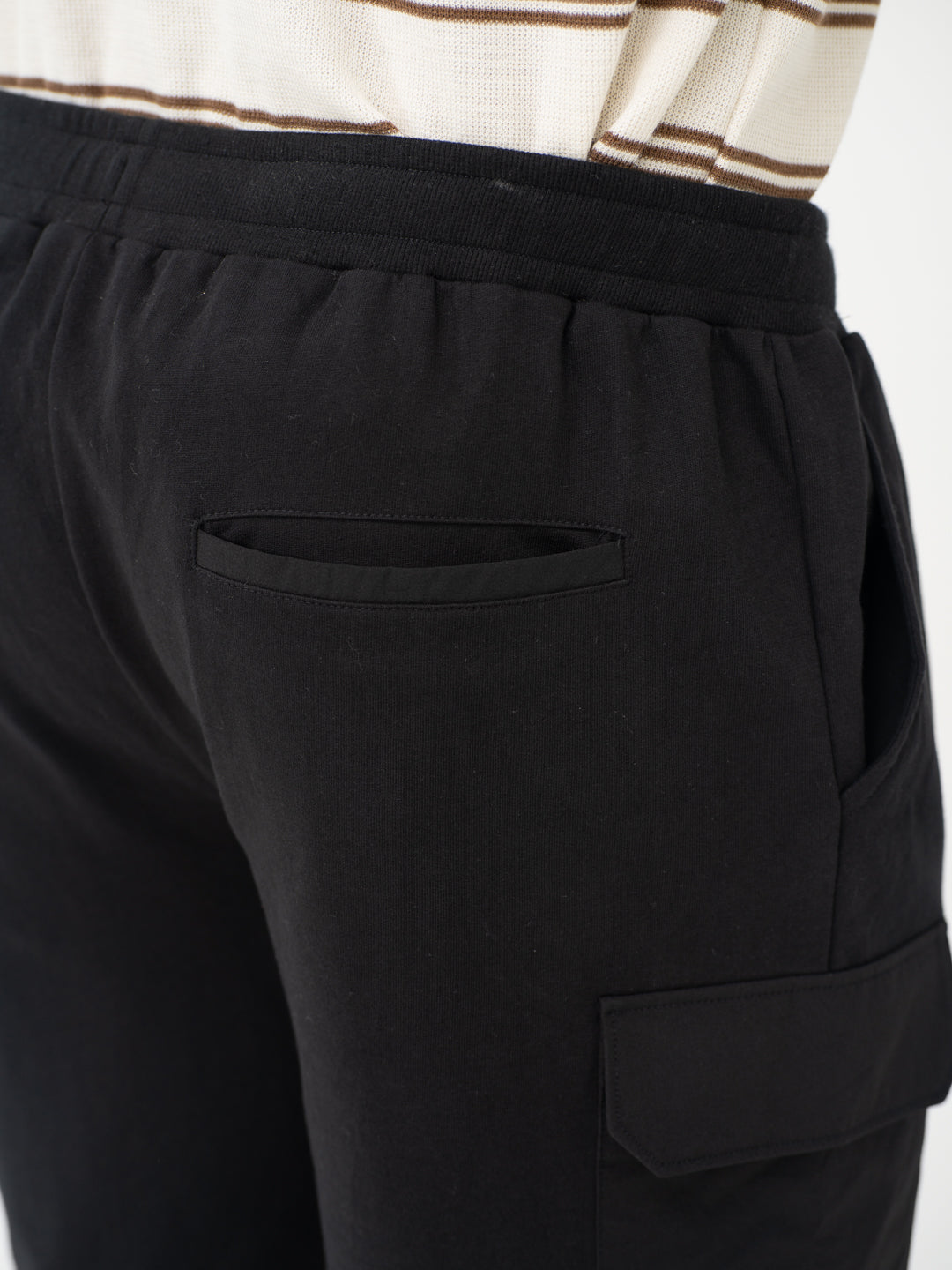 Dash Black Relaxed Fit Cargo Sweatshorts