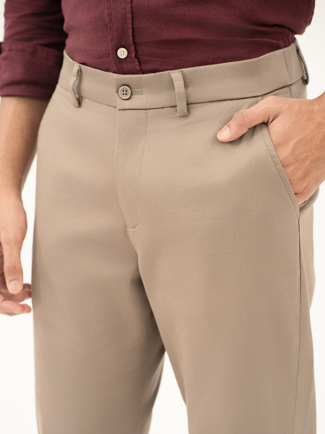 Showerstone Khaki Water Repellent Slim Fit Stretch Chinos
