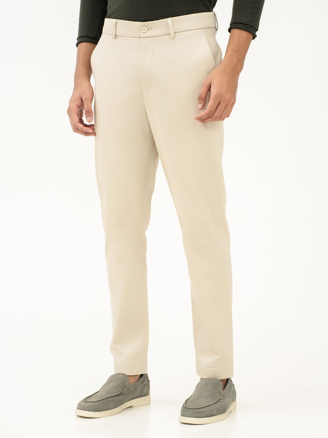 Weatherlock Cream Water Repellent Slim Fit Stretch Chinos