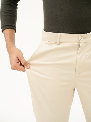 Weatherlock Cream Water Repellent Slim Fit Stretch Chinos