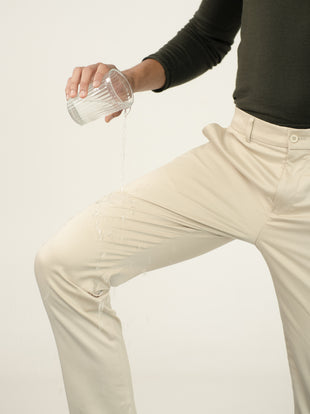 Weatherlock Cream Water Repellent Slim Fit Stretch Chinos