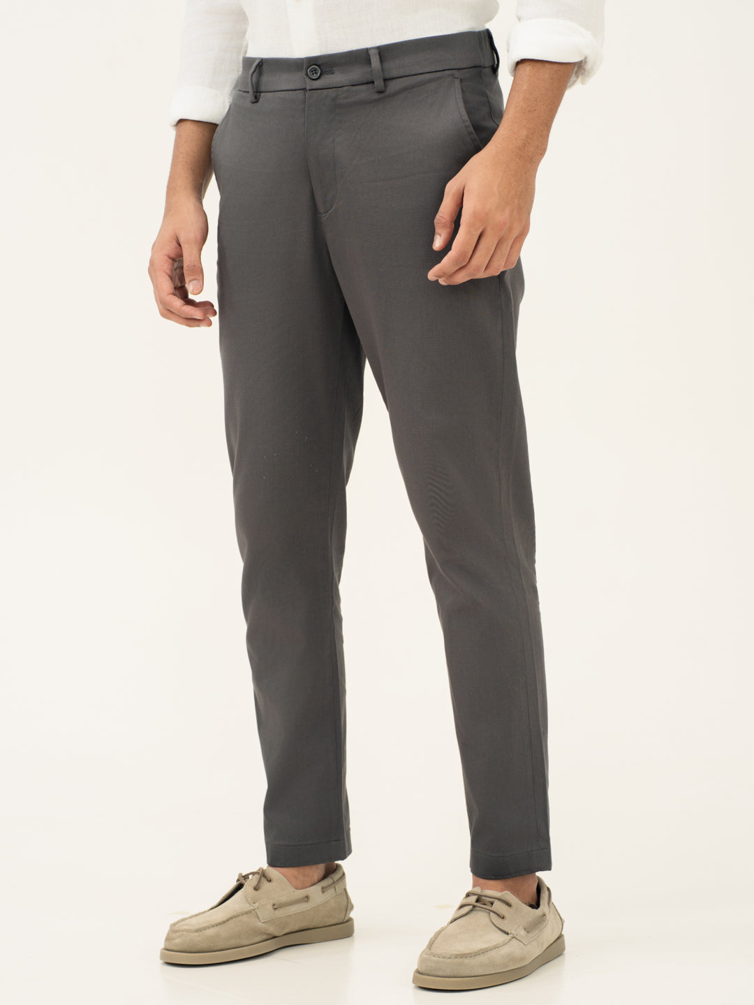 Rainshield Grey Water Repellent Slim Fit Stretch Chinos
