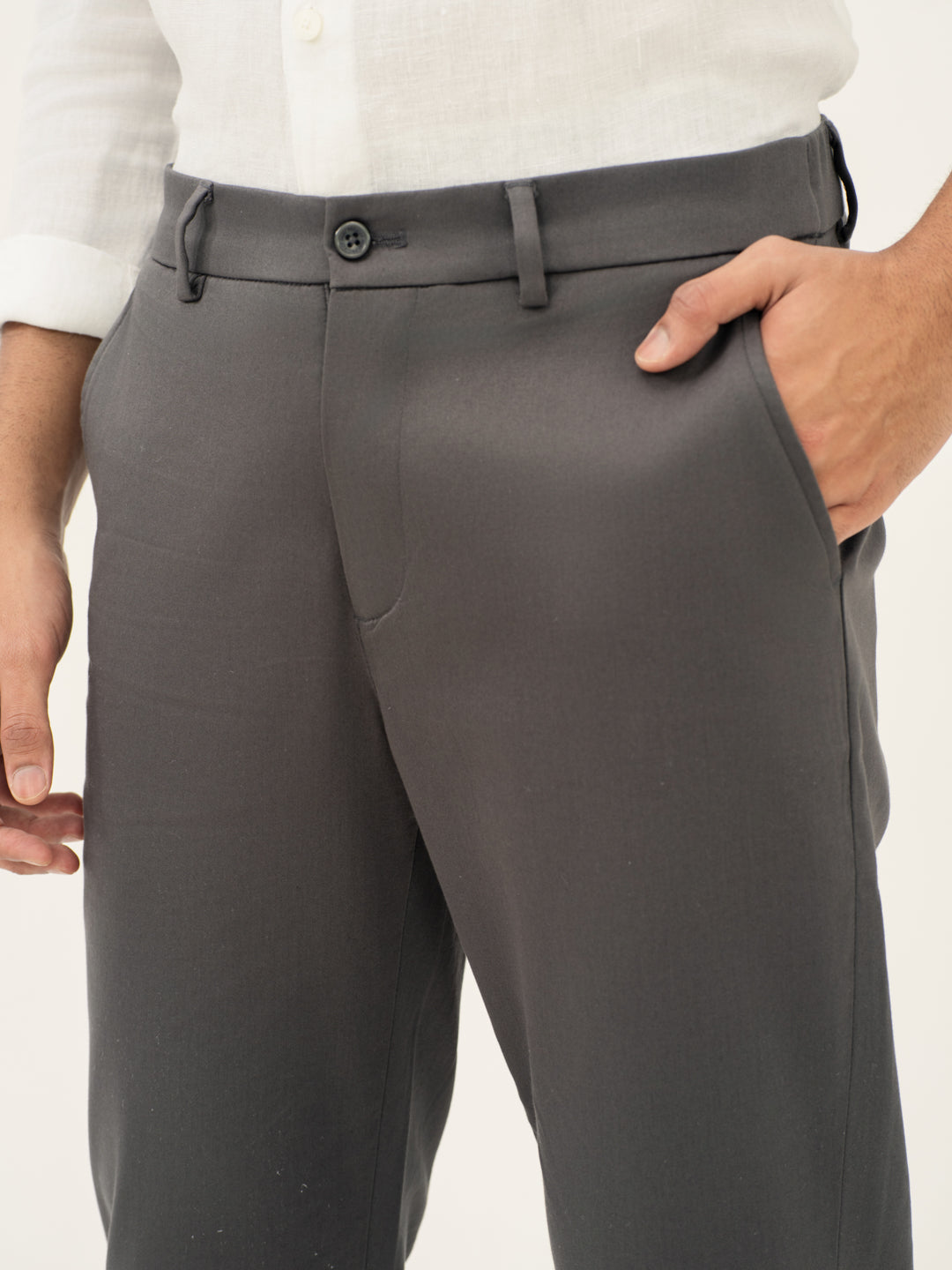 Rainshield Grey Water Repellent Slim Fit Stretch Chinos