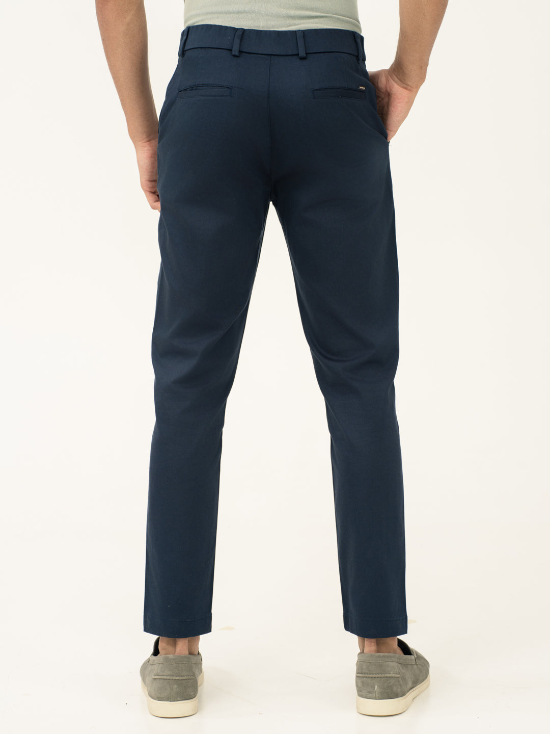 Hydrohalt Navy Water Repellent Slim Fit Stretch Chinos