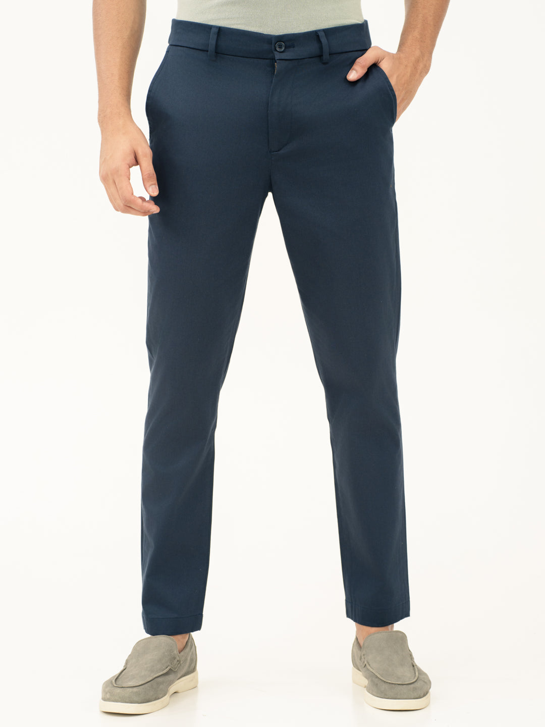 Hydrohalt Navy Water Repellent Slim Fit Stretch Chinos