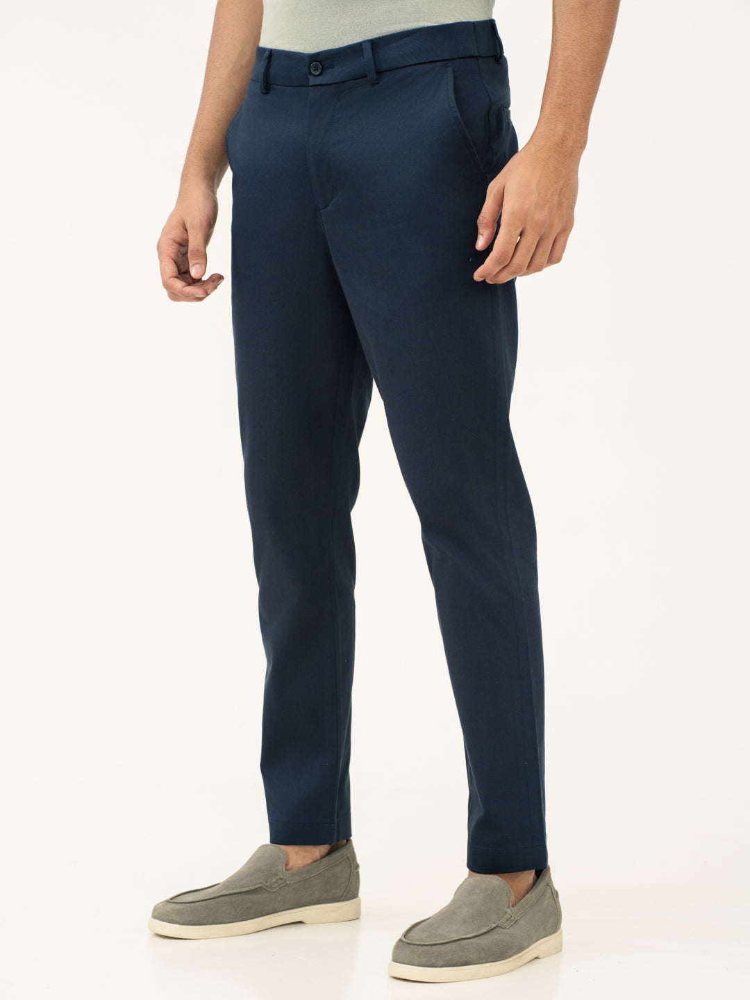 Hydrohalt Navy Water Repellent Slim Fit Stretch Chinos
