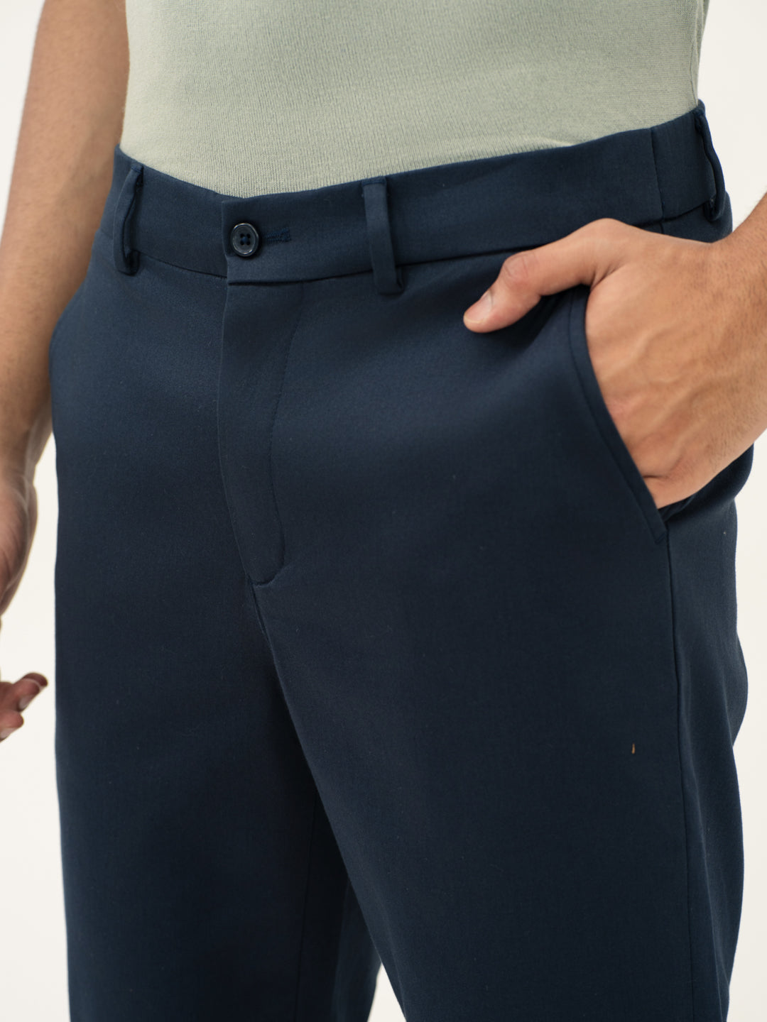Hydrohalt Navy Water Repellent Slim Fit Stretch Chinos