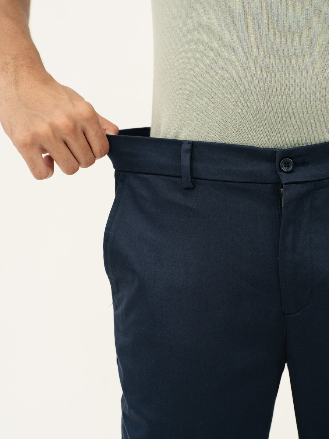 Hydrohalt Navy Water Repellent Slim Fit Stretch Chinos