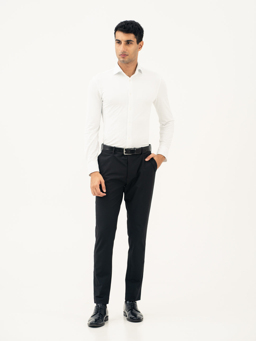 Everyday Black Slim Fit Stretch Formal Pants