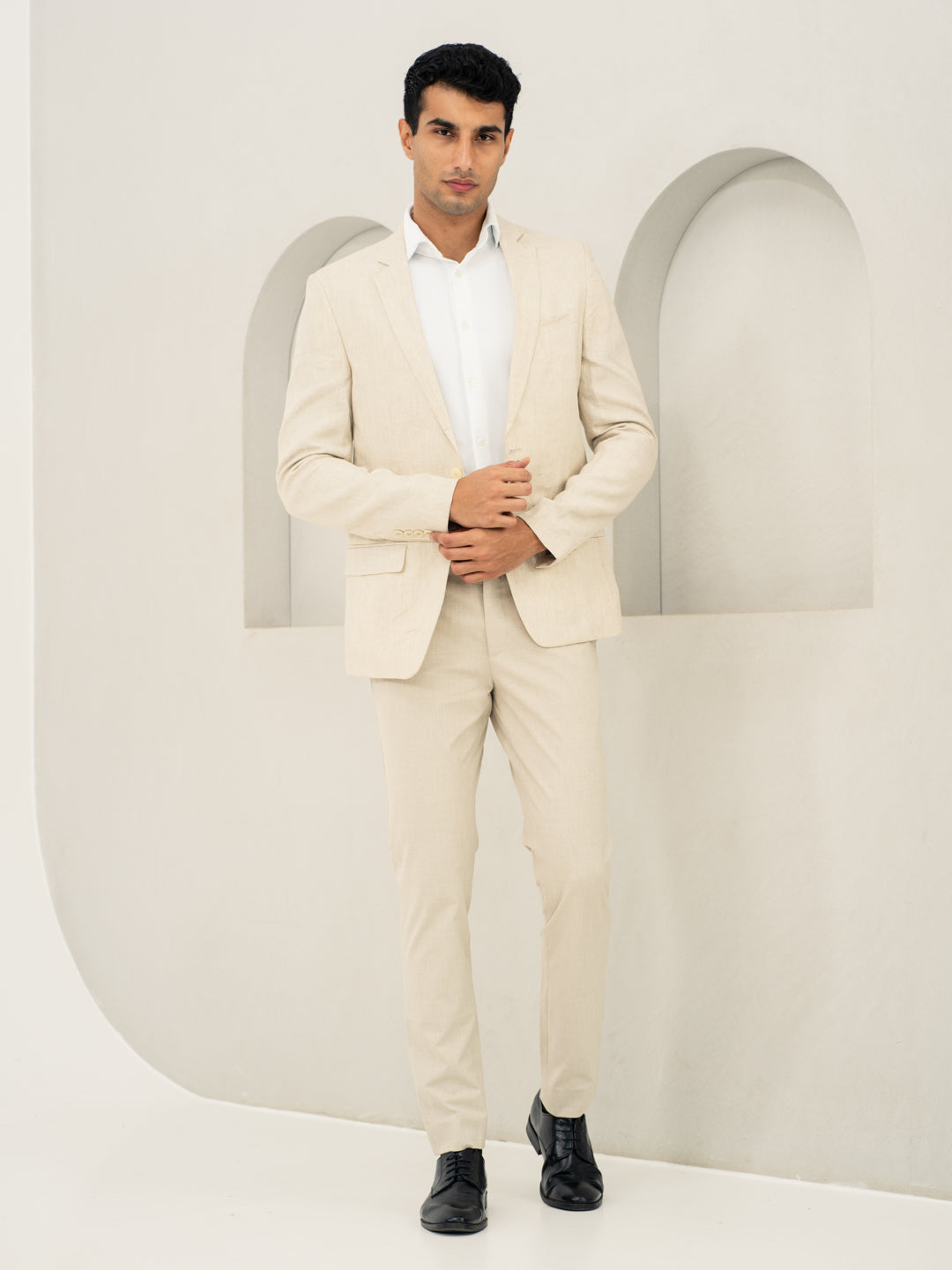 Stone Khaki Houndstooth Pants