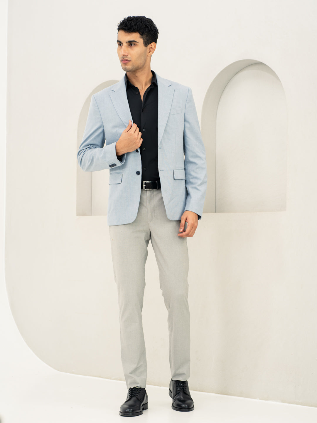 French Grey Houndstooth Pants