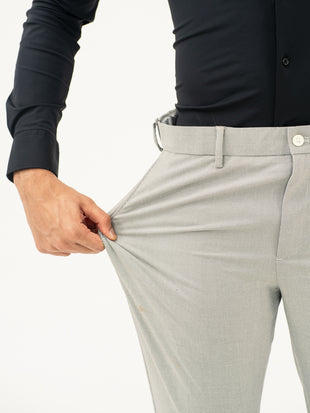 French Grey Houndstooth Pants