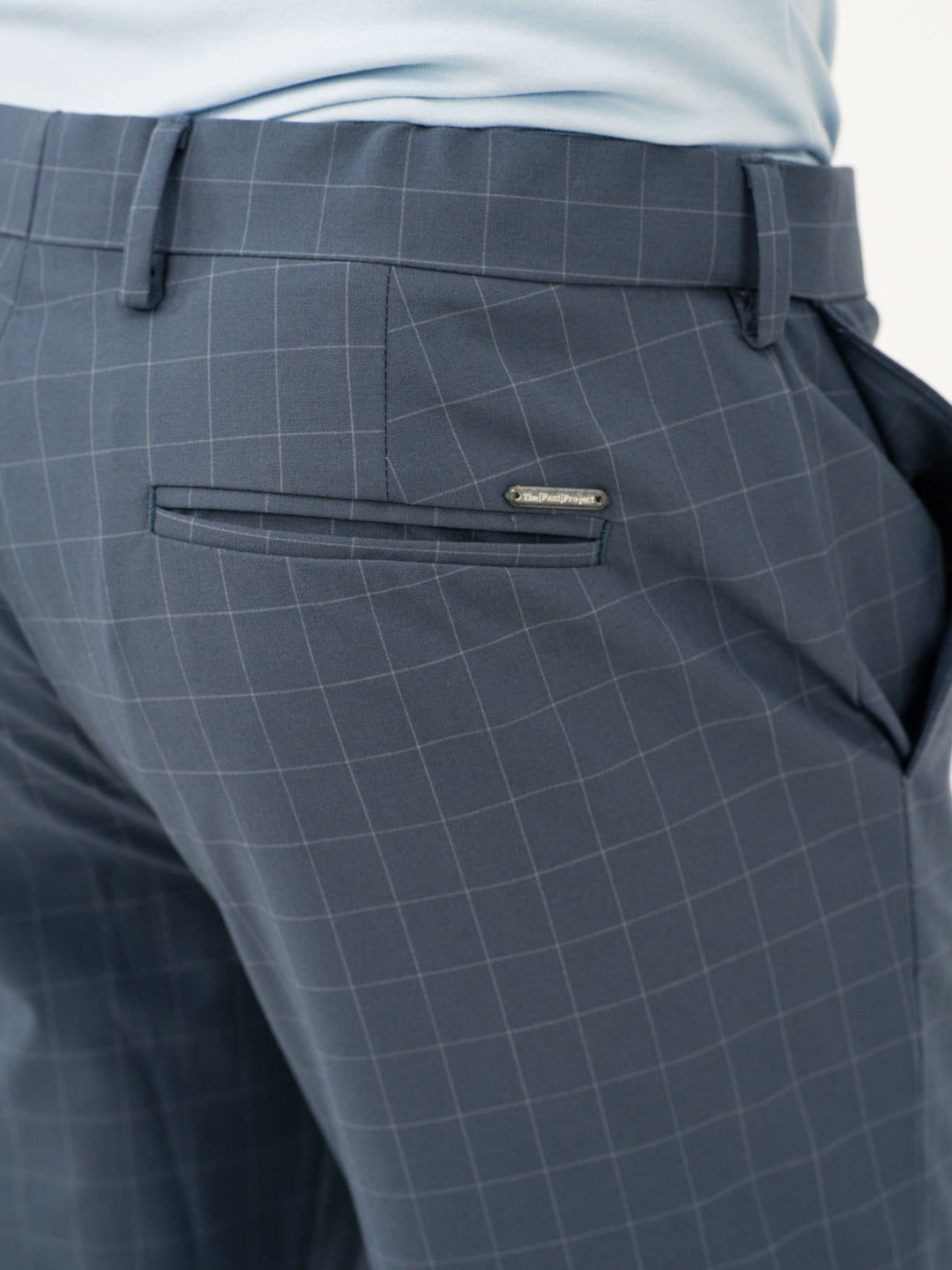 Wolf Grey Checks Formal Pants