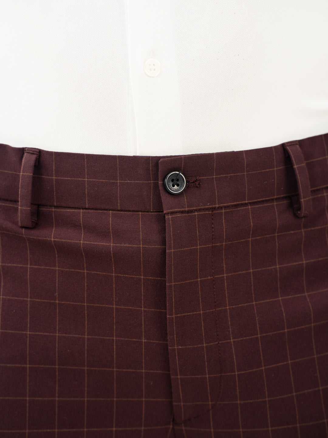 Sangria Wine Checks Formal Pants