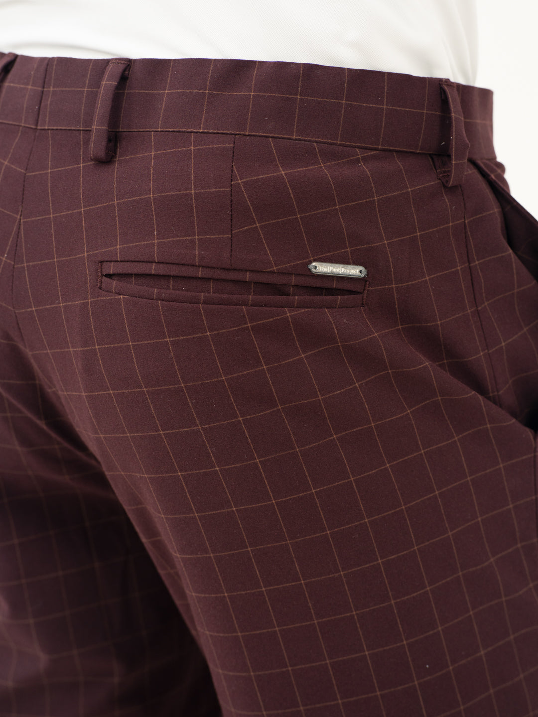 Sangria Wine Checks Formal Pants