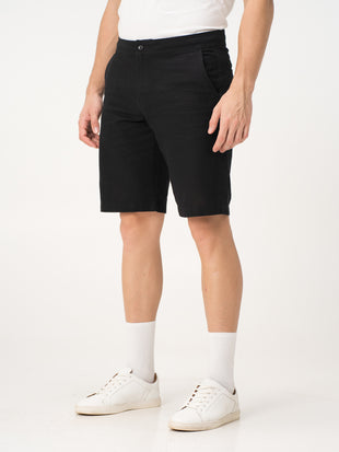 Belvidere Black All Day Lounge Cotton Shorts