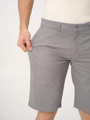 Gustav Grey Stretch Chino Shorts