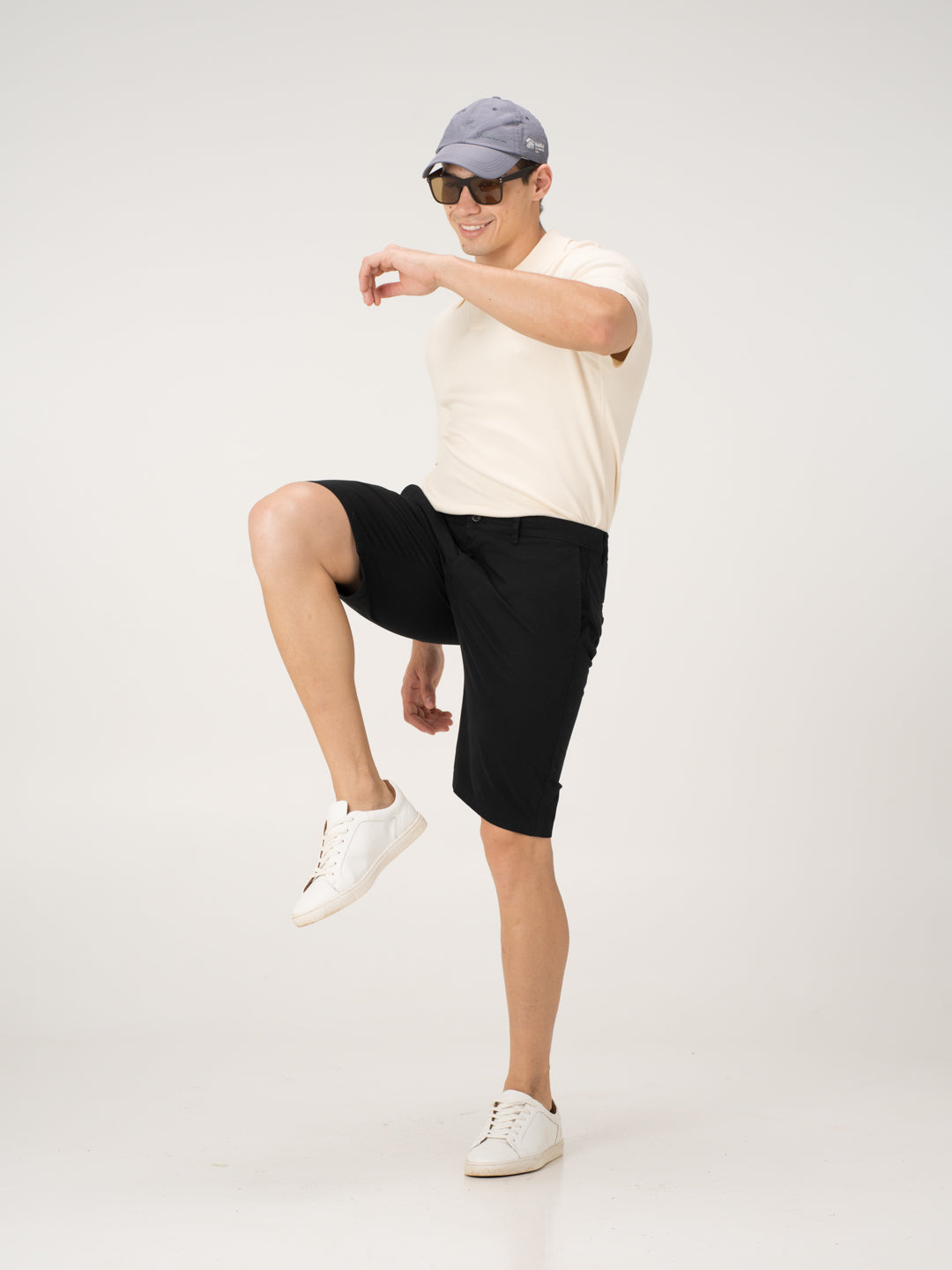 Basquiat Black Stretch Chino Shorts