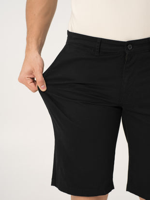 Basquiat Black Stretch Chino Shorts