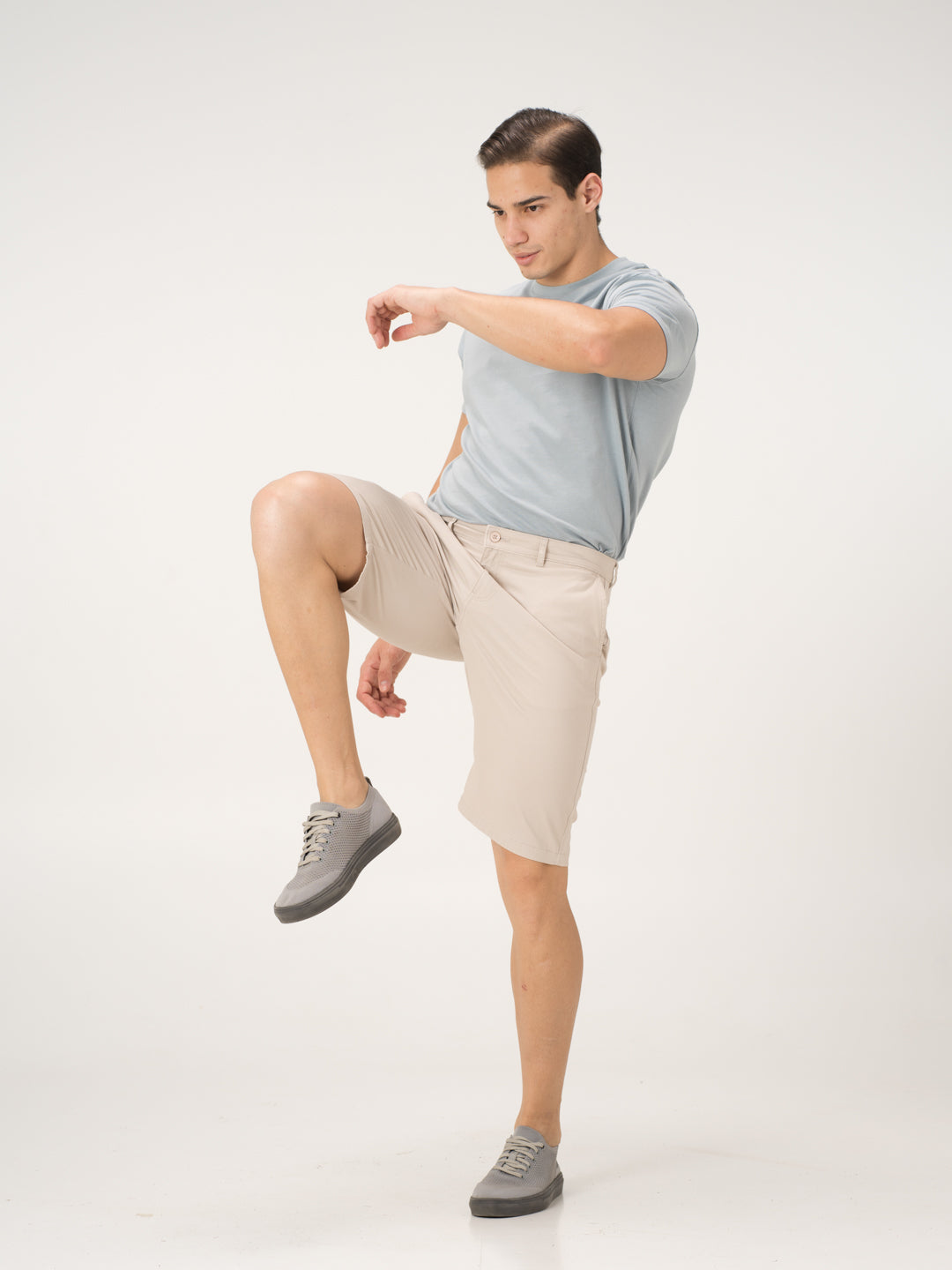 Claude Cream Stretch Chino Shorts