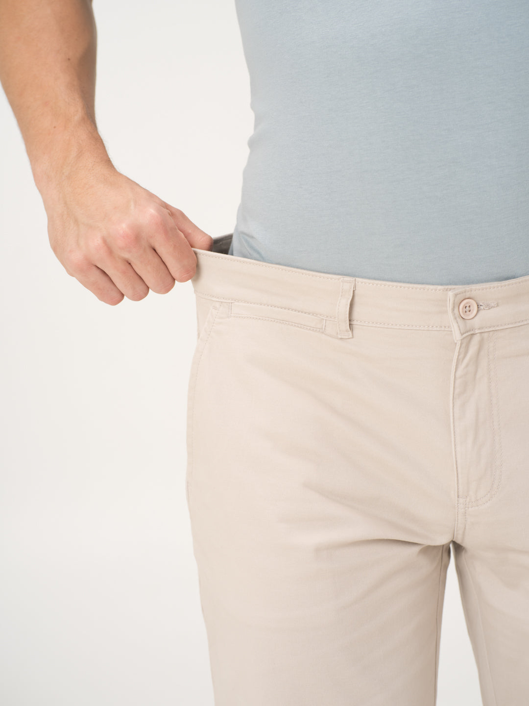 Claude Cream Stretch Chino Shorts