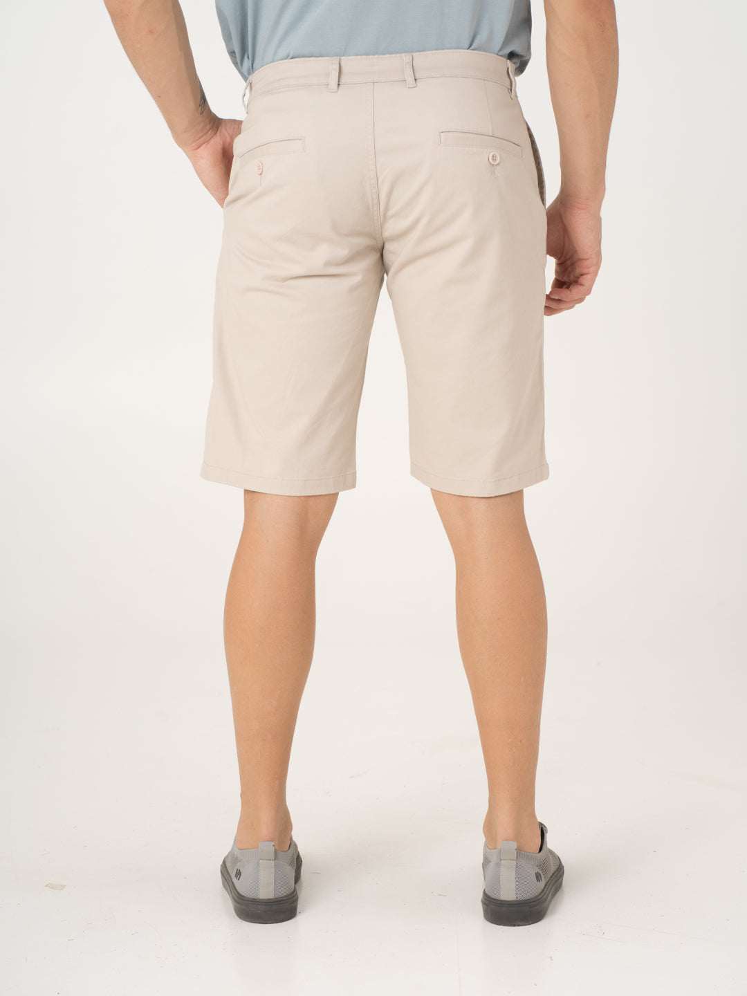 Claude Cream Stretch Chino Shorts