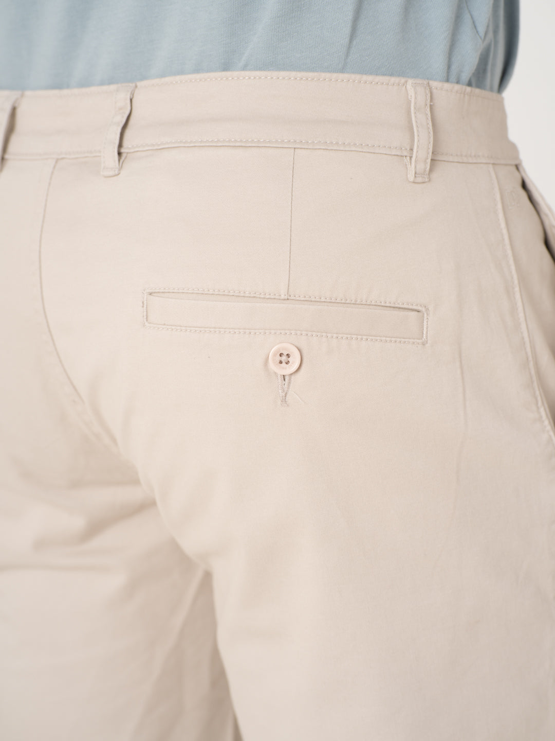 Claude Cream Stretch Chino Shorts