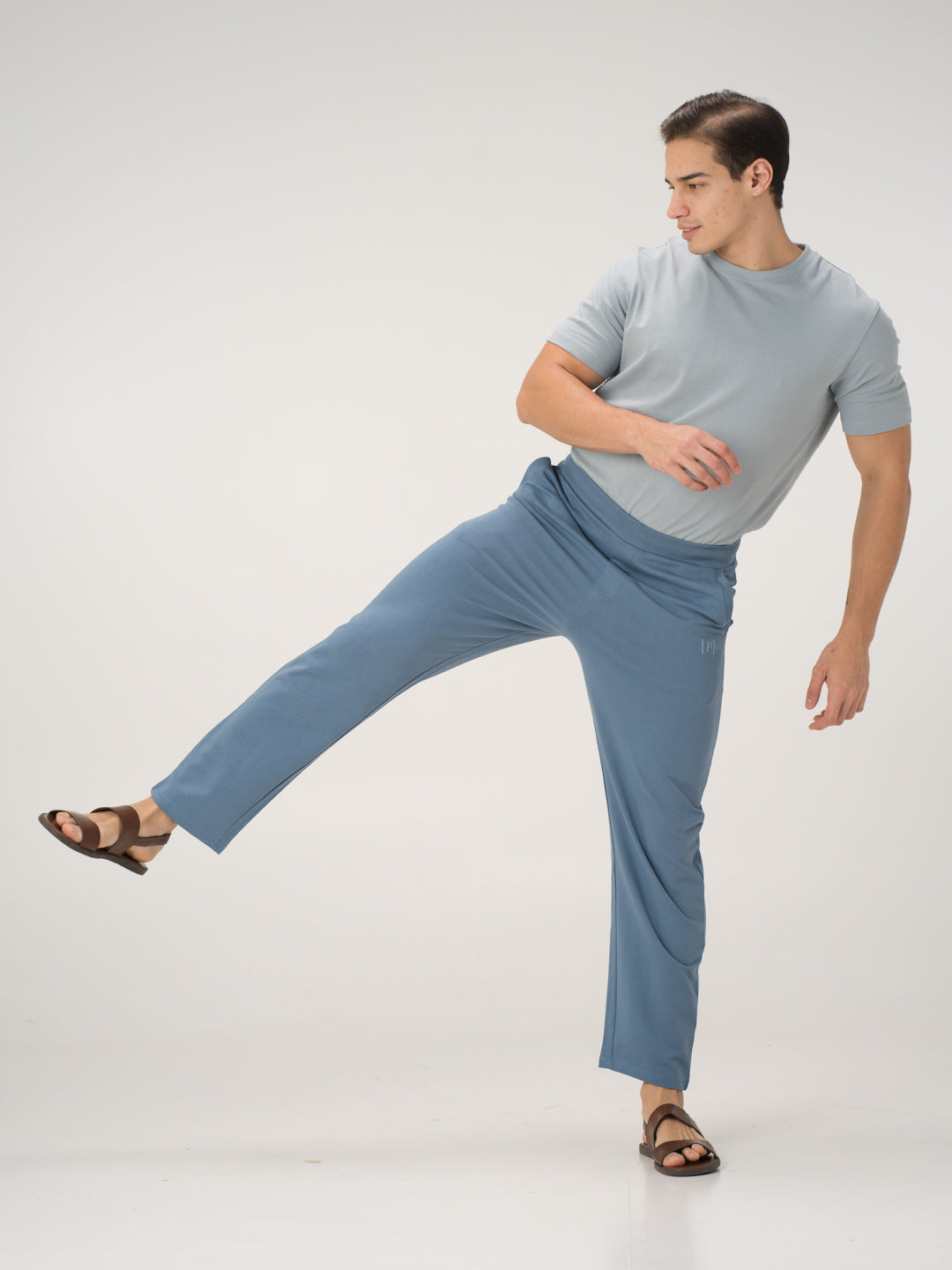 Pixel Blue Cotton Sweatpants