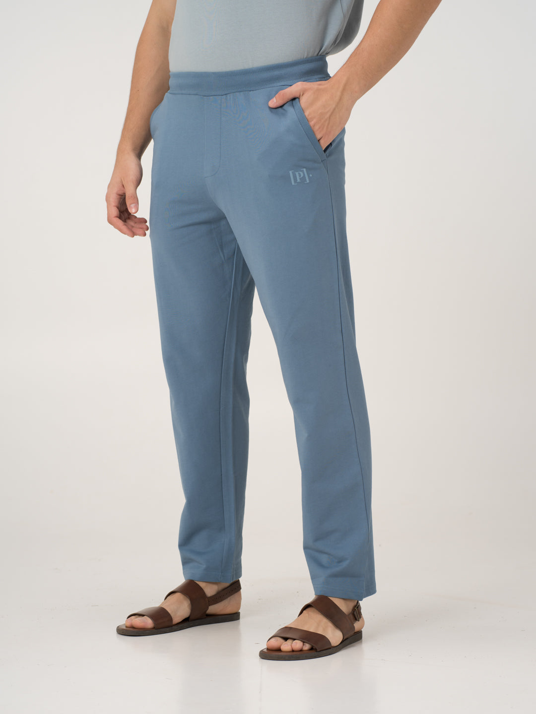 Pixel Blue Cotton Sweatpants