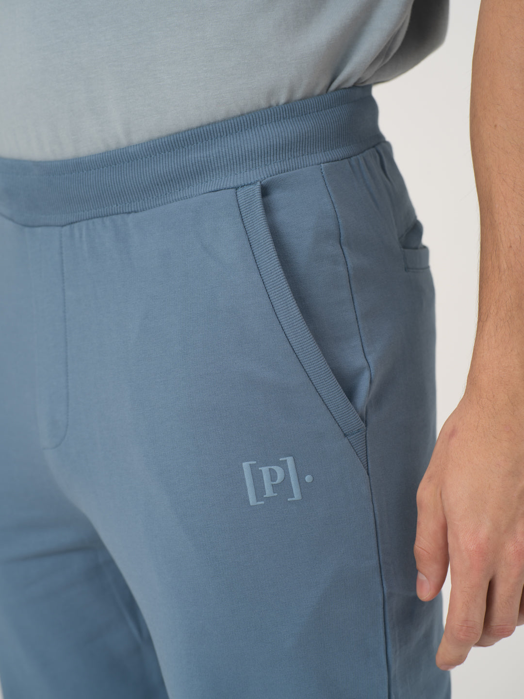 Pixel Blue Cotton Sweatpants