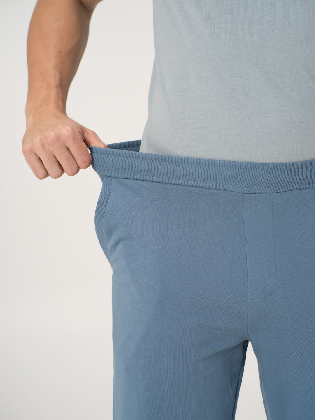 Pixel Blue Cotton Sweatpants