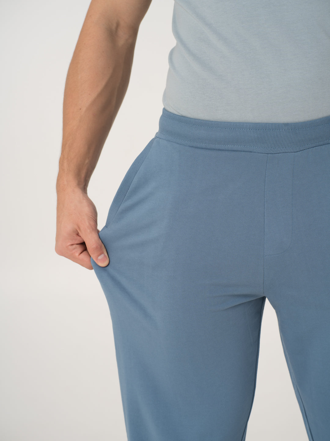 Pixel Blue Cotton Sweatpants