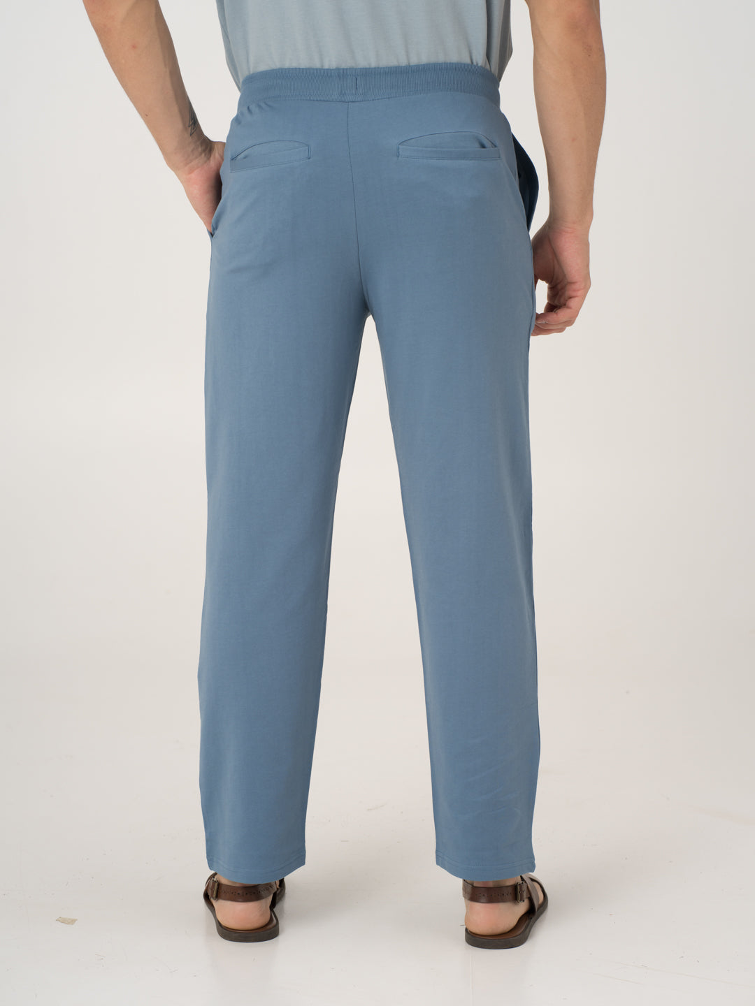 Pixel Blue Cotton Sweatpants