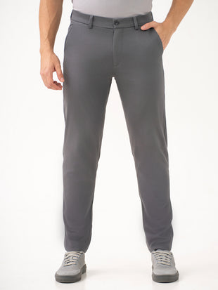 Goal Grey Slim Fit Stretch Chino Pants