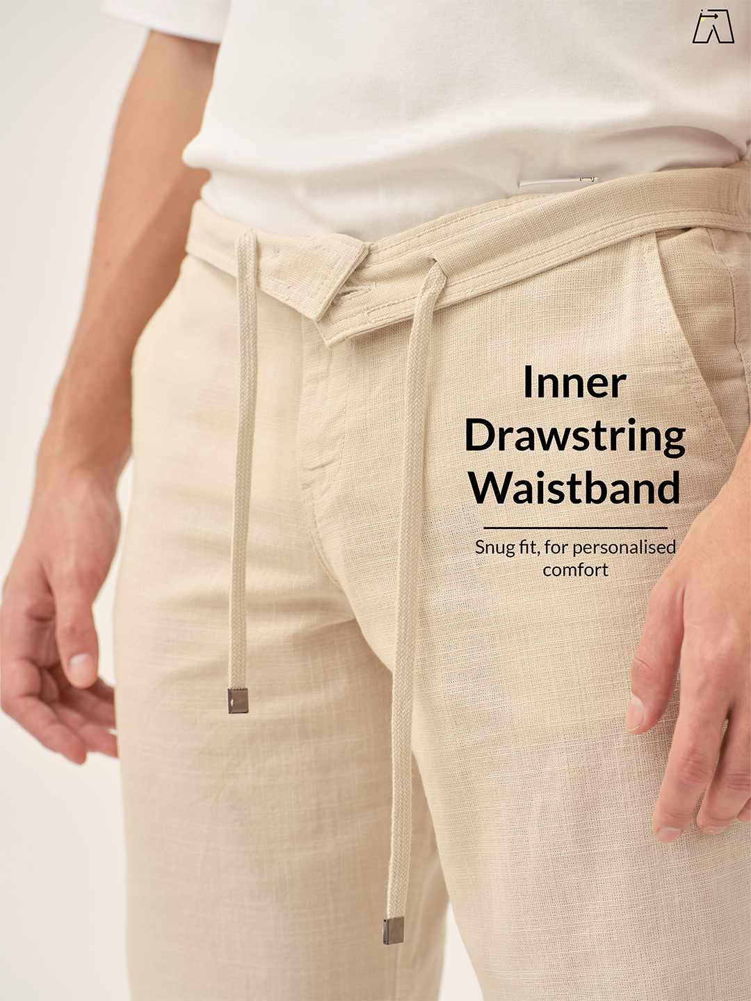 Bondi Beige All Day Lounge Cotton Pants