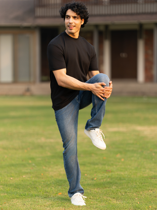 Nebula Blue Luxury Relaxed Fit Jeans