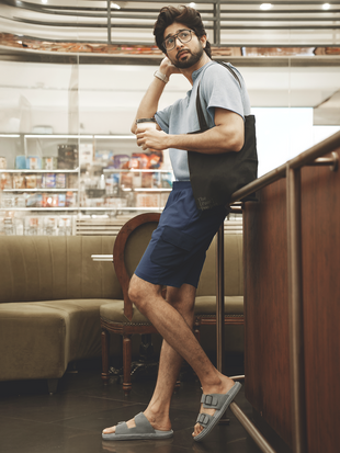 Rider Navy Relaxed Fit Cargo Sweatshorts