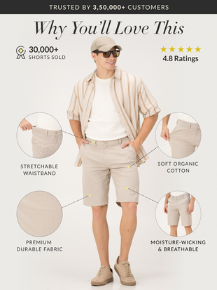 Sesame Beige Chino Shorts
