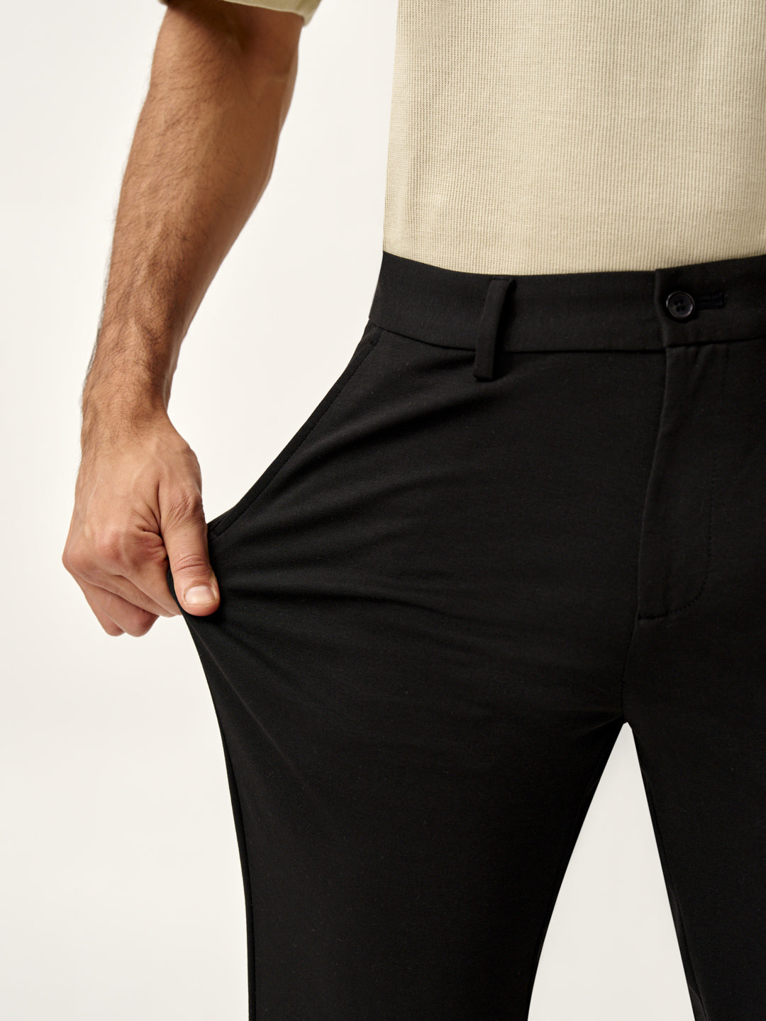 Buy Men s Bangalore Black Power Stretch Pants Online In India