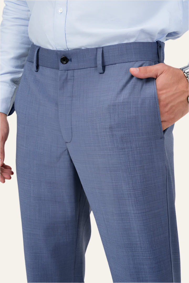 Men's Chicago Blue Merino Wool Formal Trouser
