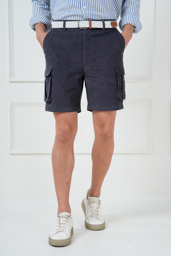 corduroy grey cargo shorts