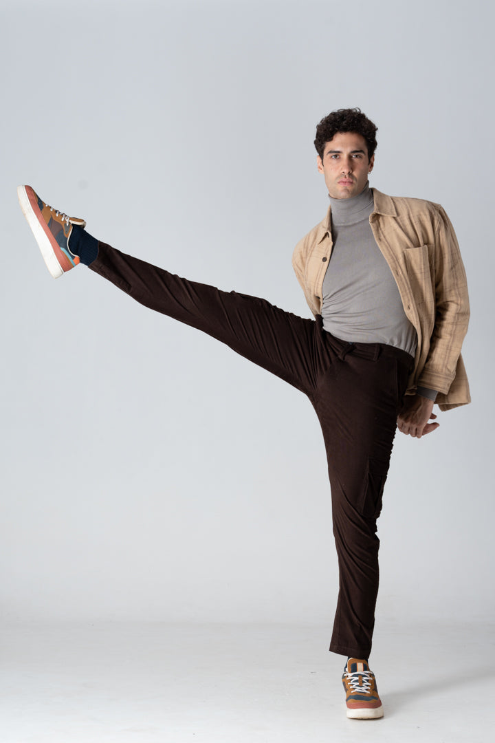 coffee corduroy cargo pants