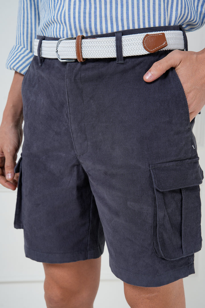 grey corduroy cargos