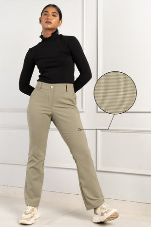 mint green check pants