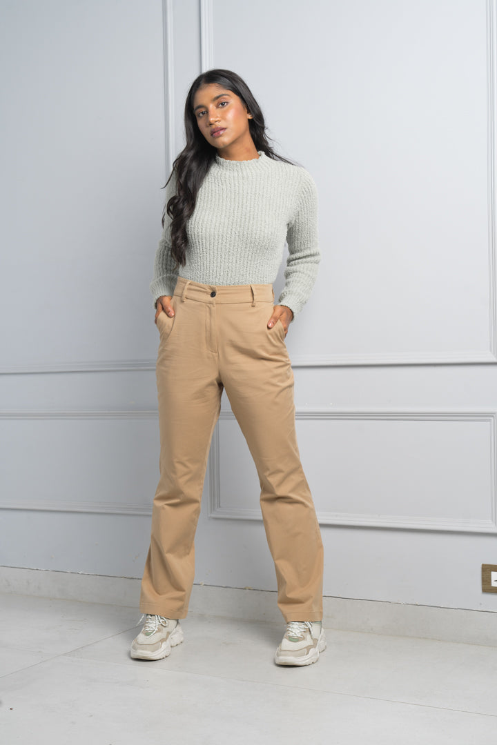 khaki stretch chino women