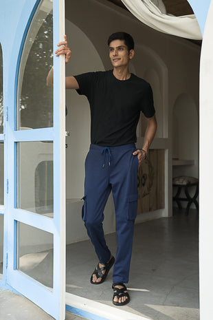 blue cargo pants