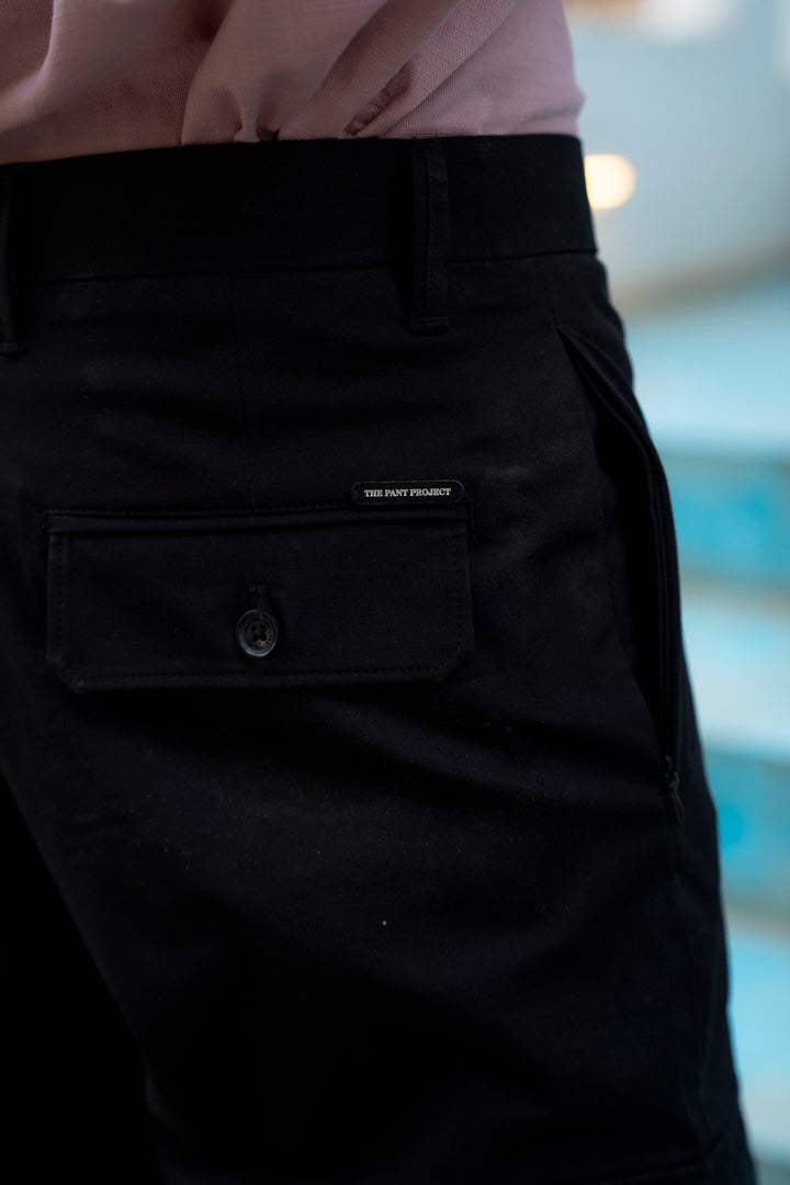 black short cargo pants