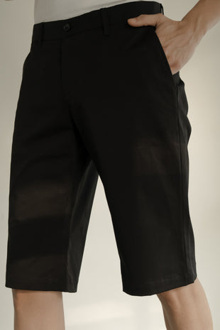 black shadow chino shorts